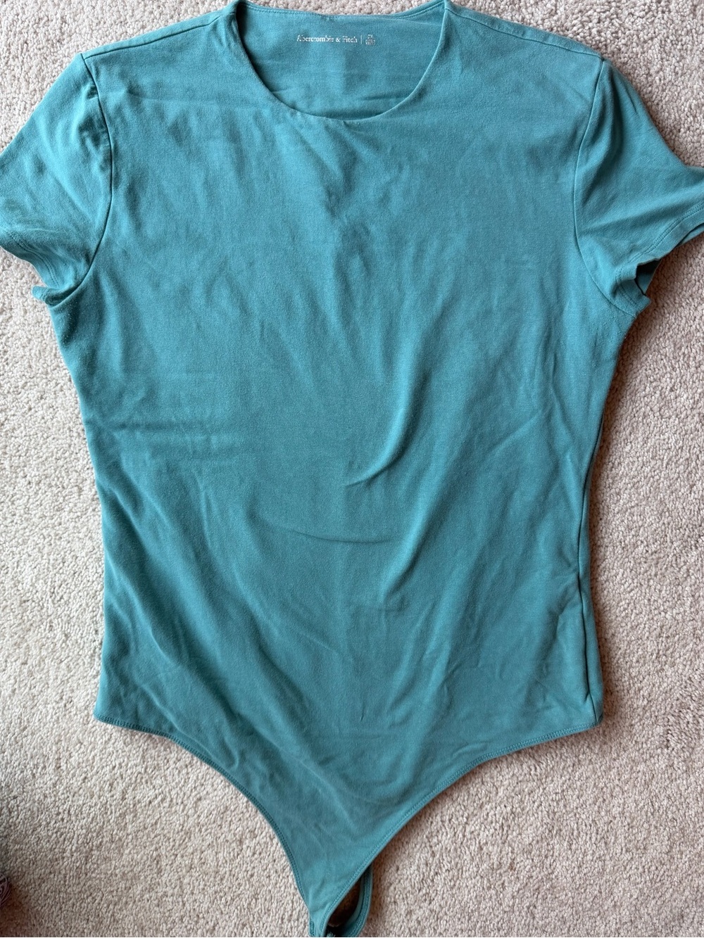 Abercrombie & Fitch Seamless Bodysuit Teal Short-Sleeve